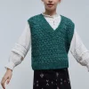 scalperscompany Chaleco Punto Detalle Lurex-Niños Jerséis Y Cárdigans