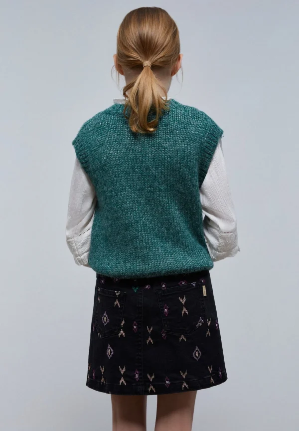 scalperscompany Chaleco Punto Detalle Lurex-Niños Jerséis Y Cárdigans