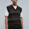 scalperscompany Chaleco Punto Motivos-Hombre Jerséis Y Cárdigans