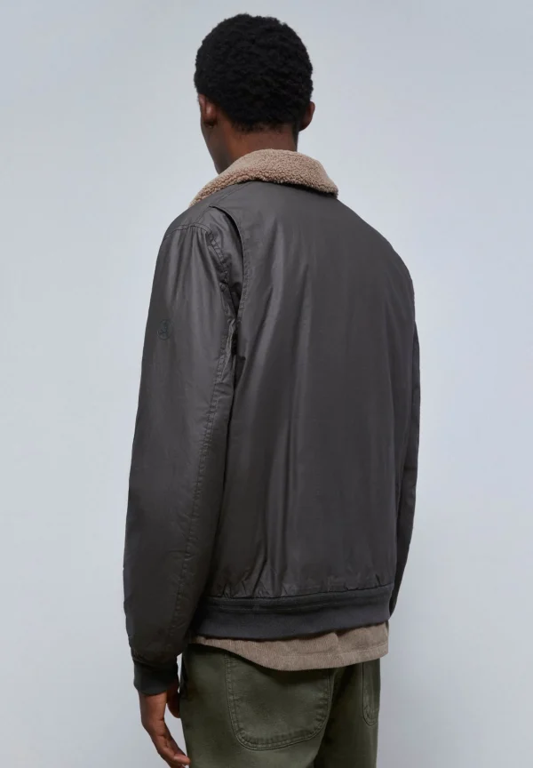 scalperscompany Chaqueta Aviador Cuello Borrego-Hombre Abrigos Y Chaquetas