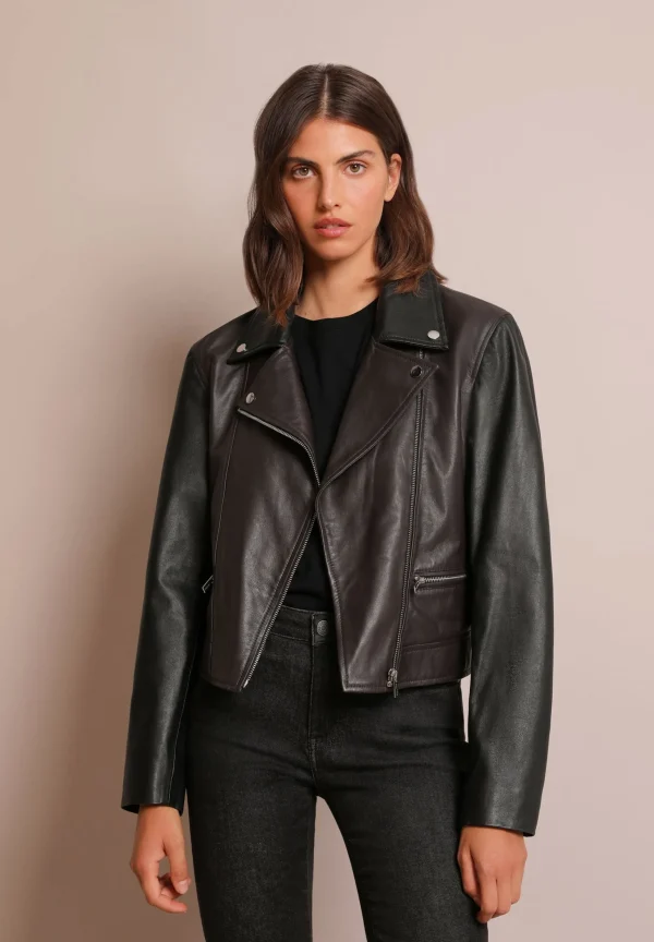 scalperscompany Chaqueta Biker Bicolor-Mujer Abrigos Y Chaquetas