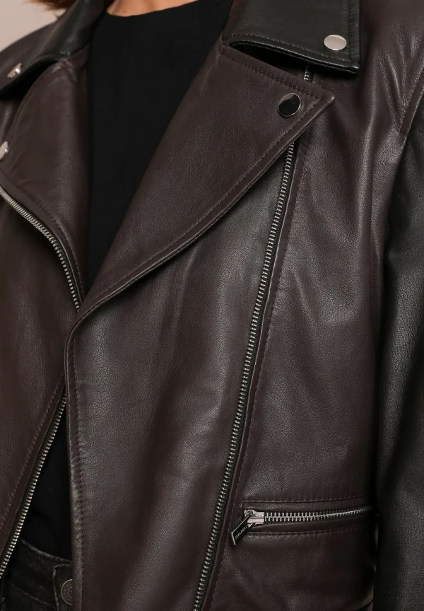 scalperscompany Chaqueta Biker Bicolor-Mujer Abrigos Y Chaquetas