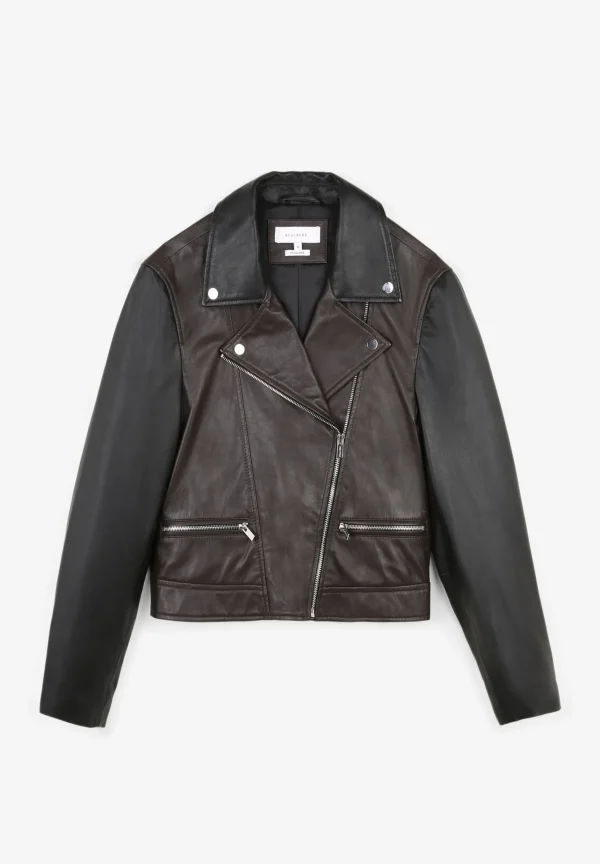 scalperscompany Chaqueta Biker Bicolor-Mujer Abrigos Y Chaquetas