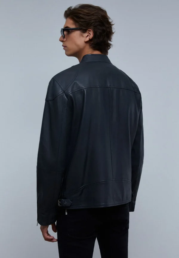 scalperscompany Chaqueta Biker Piel-Hombre Abrigos Y Chaquetas