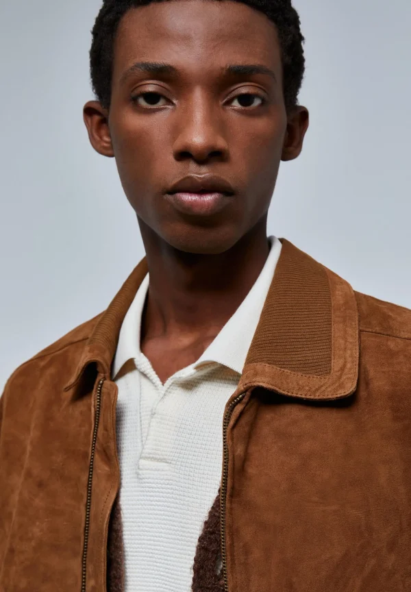 scalperscompany Chaqueta Bomber Piel-Hombre Abrigos Y Chaquetas