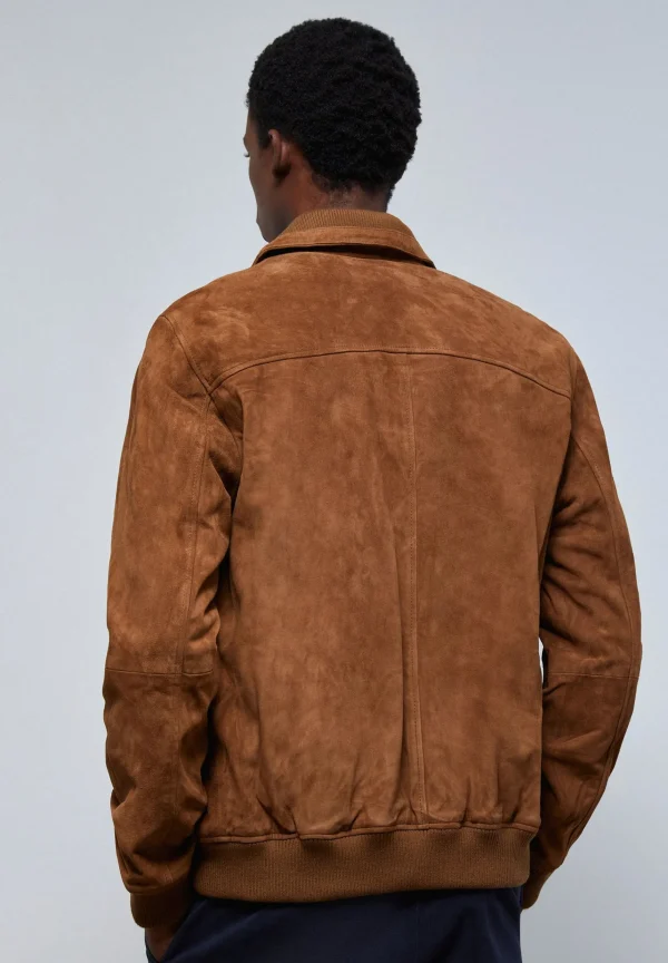 scalperscompany Chaqueta Bomber Piel-Hombre Abrigos Y Chaquetas