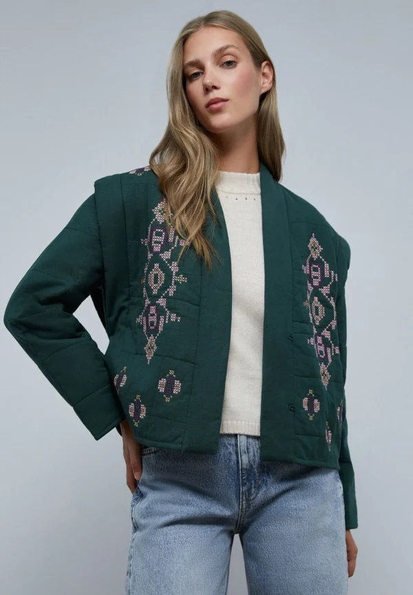 scalperscompany Chaqueta Guateada Detalles Bordados-Mujer Abrigos Y Chaquetas