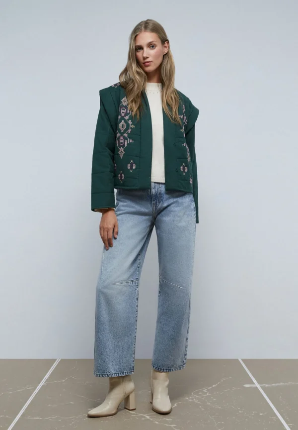 scalperscompany Chaqueta Guateada Detalles Bordados-Mujer Abrigos Y Chaquetas