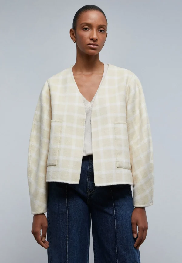 scalperscompany Chaqueta Lana Cuadros Reversible-Mujer Abrigos Y Chaquetas