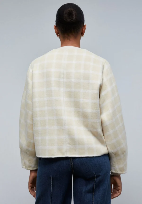 scalperscompany Chaqueta Lana Cuadros Reversible-Mujer Abrigos Y Chaquetas