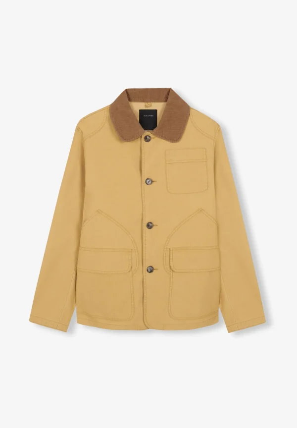 scalperscompany Chaqueta Premium Cuello Pana Contraste-Hombre Abrigos Y Chaquetas