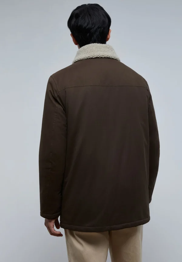 scalperscompany Chaqueta Tacto Peach Cuello Borrego-Hombre Abrigos Y Chaquetas