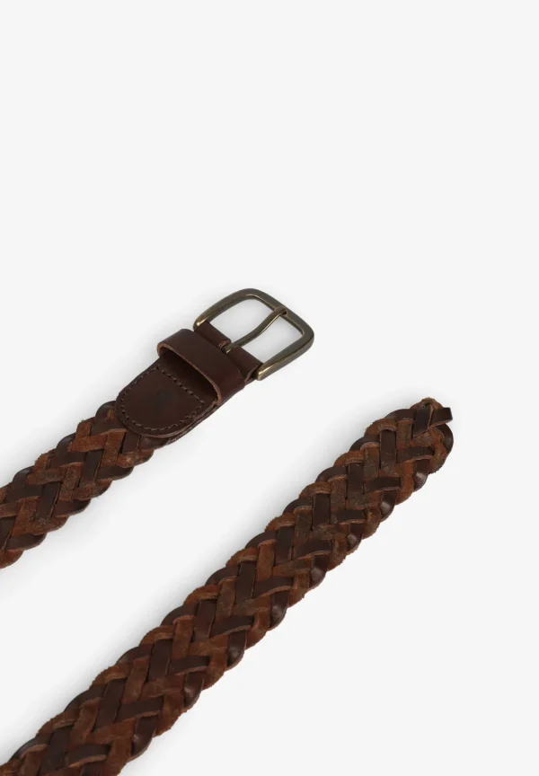 scalperscompany Cinturon Piel Trenzado-Hombre Cinturones Y Tirantes