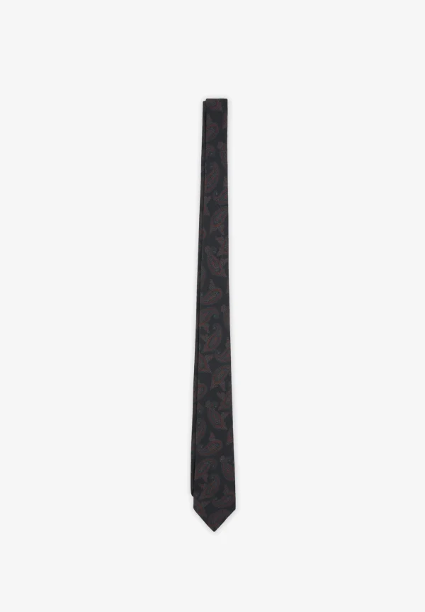 scalperscompany Corbata Lana Paisley-Hombre Corbatas
