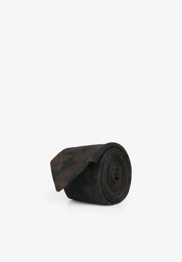 scalperscompany Corbata Lana Paisley-Hombre Corbatas