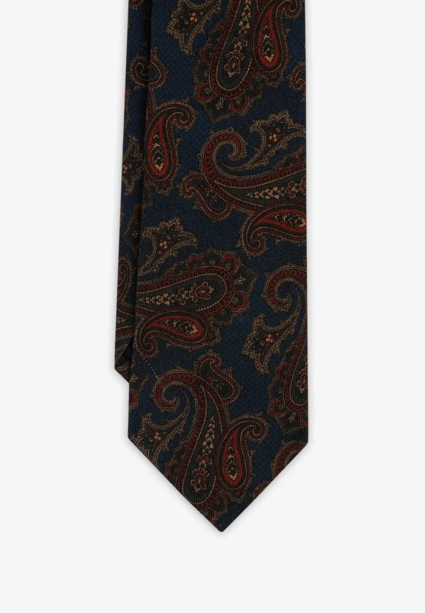 scalperscompany Corbata Lana Paisley-Hombre Corbatas