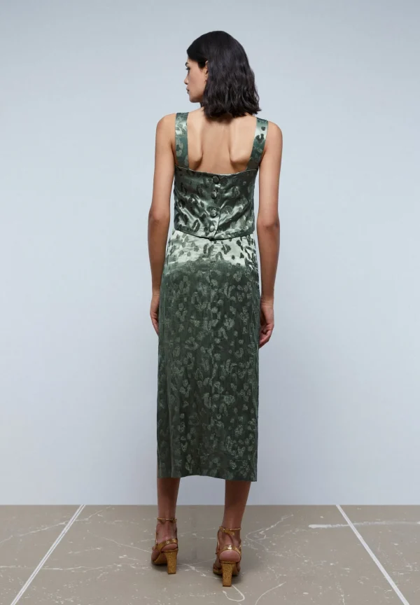 scalperscompany Falda Animal Print Abertura-Mujer Coleccion