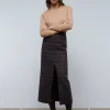 scalperscompany Falda Midi Cuadros Abertura-Mujer Faldas