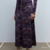 scalperscompany Falda Midi Drapeada-Mujer Total Look
