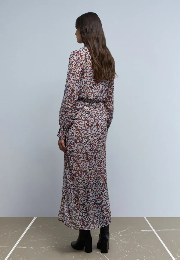 scalperscompany Falda Midi Drapeada Print-Mujer Coleccion