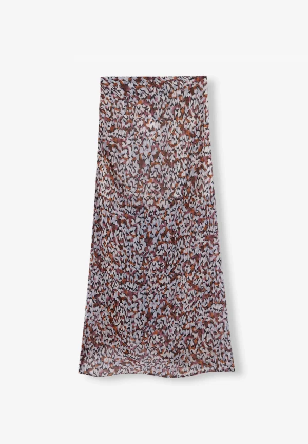scalperscompany Falda Midi Drapeada Print-Mujer Coleccion