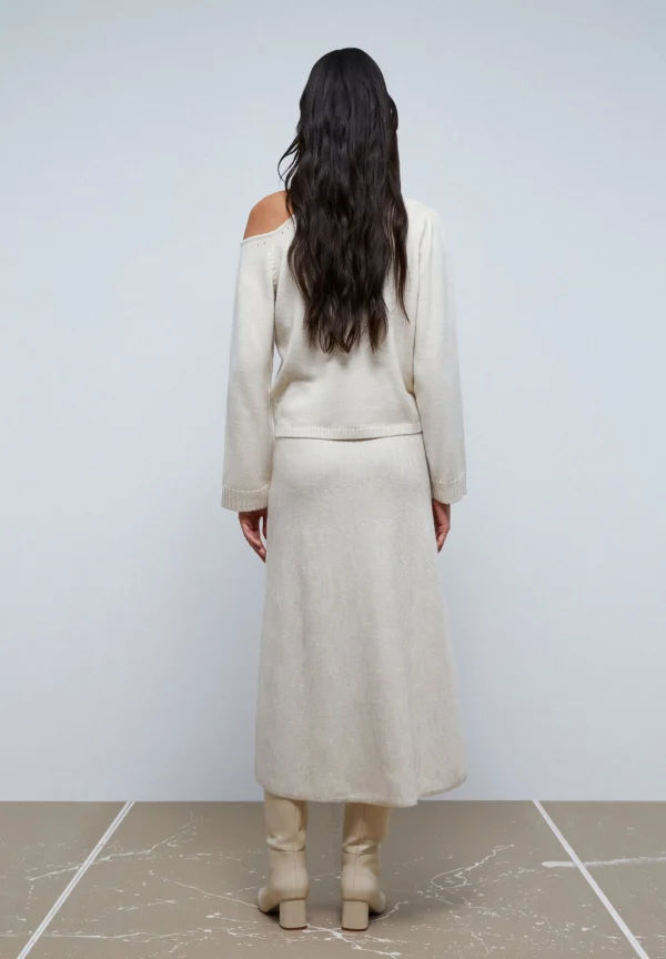 scalperscompany Falda Midi Punto Bajo Asimetrico-Mujer Total Look