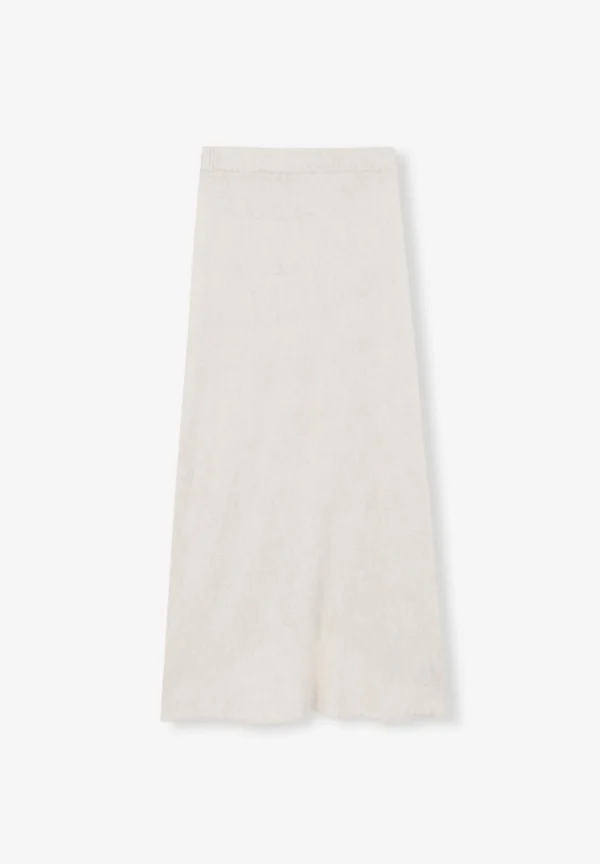 scalperscompany Falda Midi Punto Bajo Asimetrico-Mujer Total Look