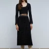 scalperscompany Falda Midi Punto Lurex-Mujer Total Look