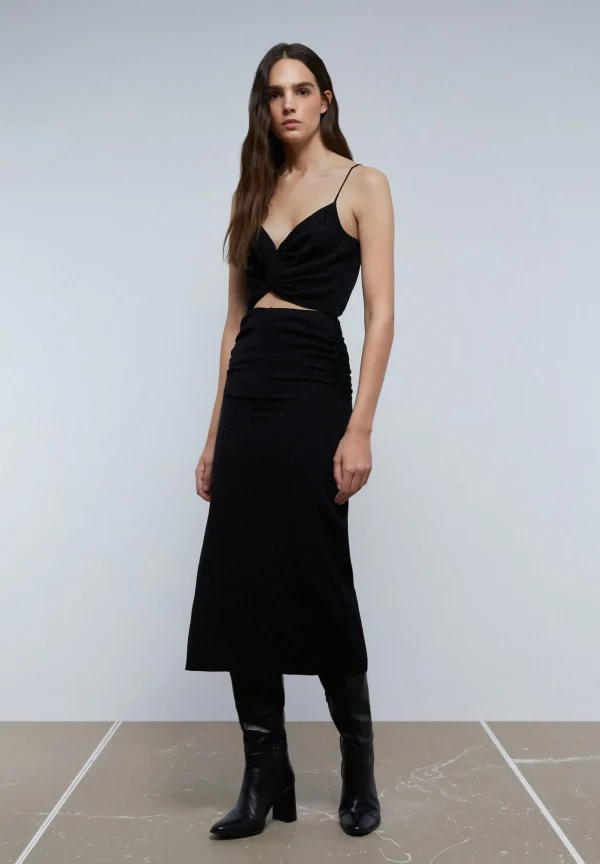scalperscompany Falda Midi Skull Star-Mujer Total Look