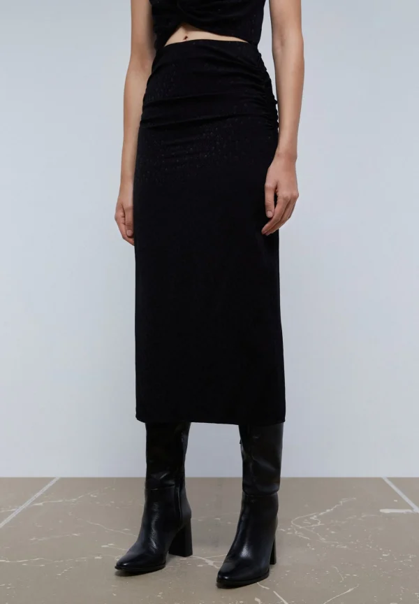 scalperscompany Falda Midi Skull Star-Mujer Total Look