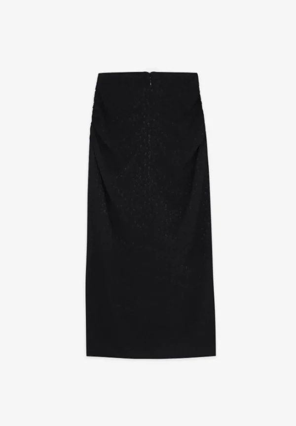 scalperscompany Falda Midi Skull Star-Mujer Total Look