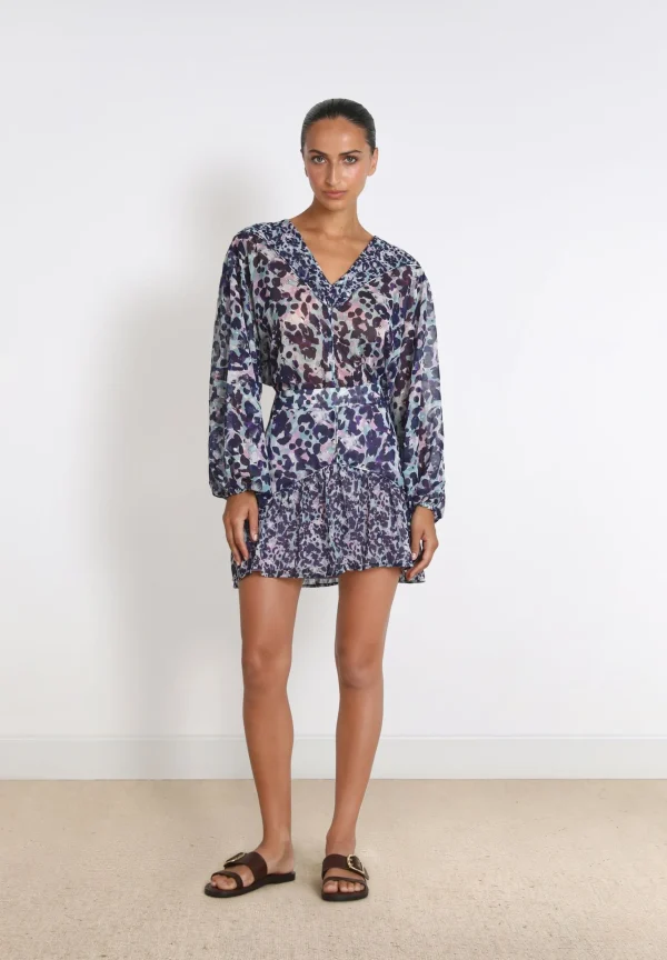 scalperscompany Falda Mini Animal Print-Mujer Total Look