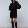 scalperscompany Falda Mini Nudo Detalle Flores-Mujer Faldas