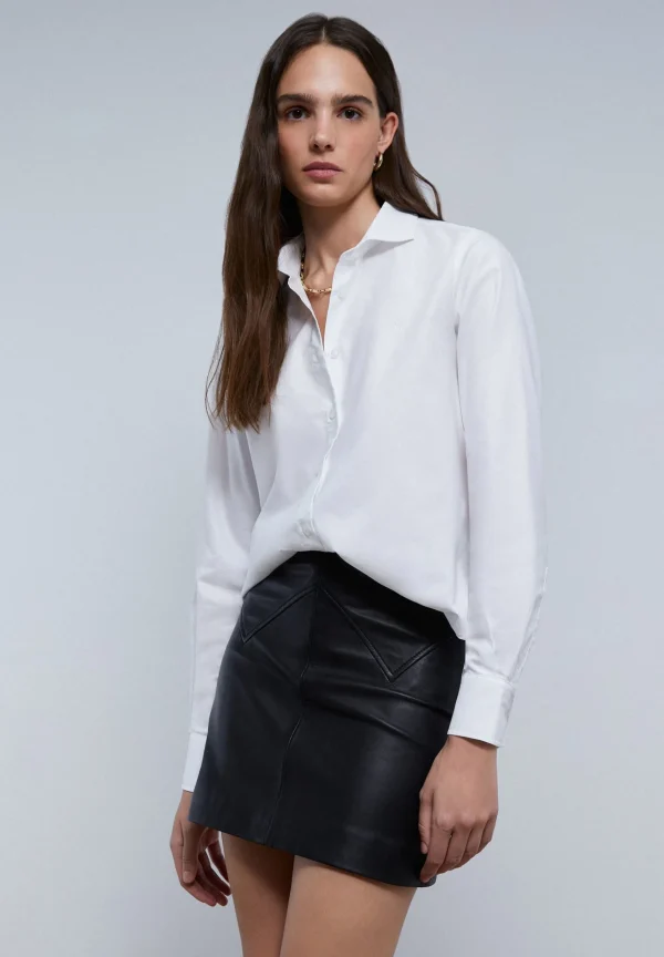 scalperscompany Falda Mini Piel Cinturon-Mujer Faldas
