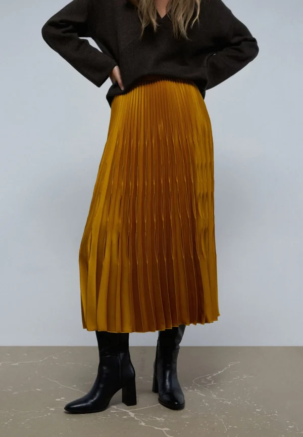 scalperscompany Falda Plisada Satinada-Mujer Coleccion