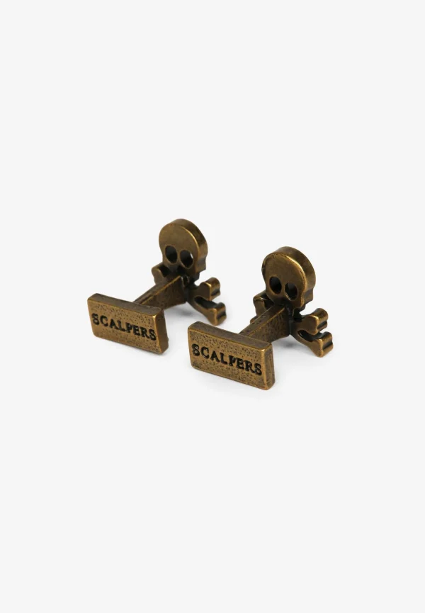 scalperscompany Gemelos Calaveras Dorados-Hombre Gemelos