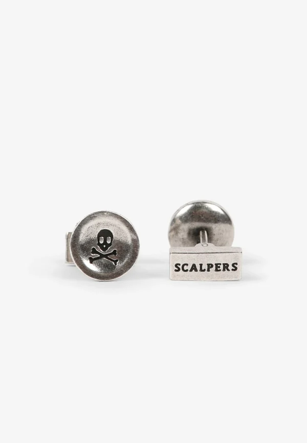 scalperscompany Gemelos Redondos Calavera Grabada-Hombre Gemelos