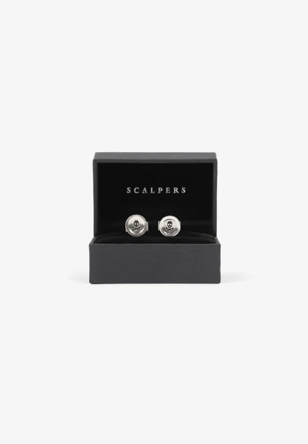 scalperscompany Gemelos Redondos Calavera Grabada-Hombre Gemelos
