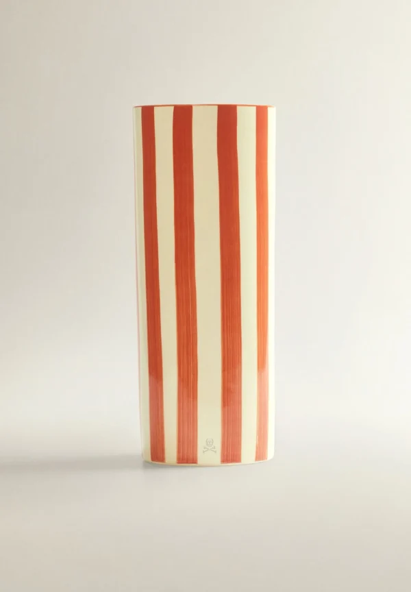 scalperscompany Jarron Ceramica Rayas Alto-Home Jarrones