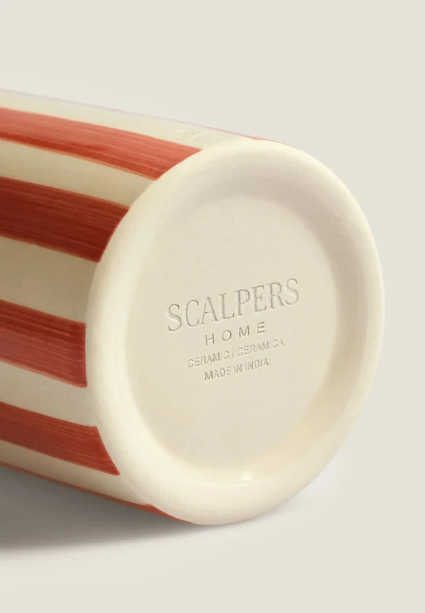 scalperscompany Jarron Ceramica Rayas Alto-Home Jarrones