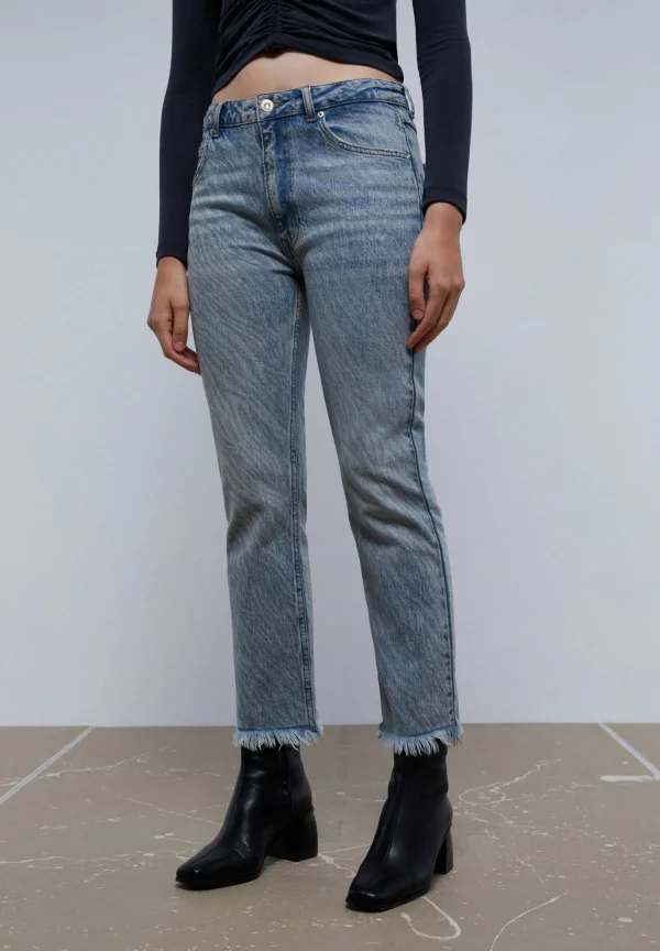 scalperscompany Jeans Animal Print Ankle Flare-Mujer Jeans
