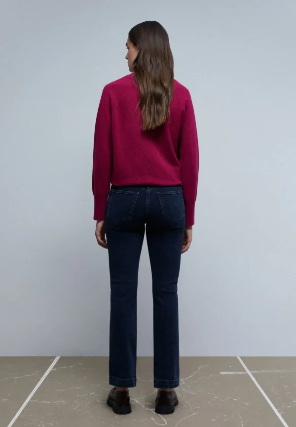 scalperscompany Jeans Ankle Flare Costuras-Mujer Jeans