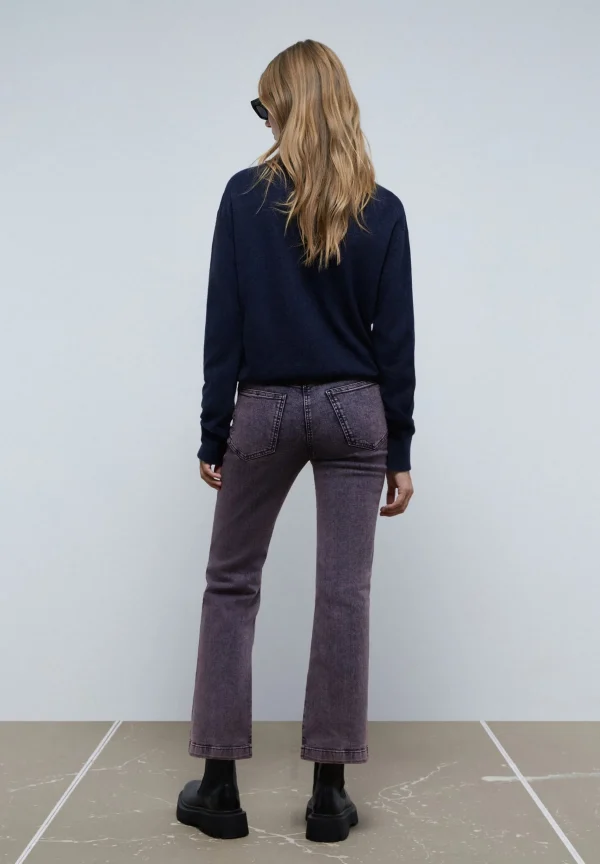 scalperscompany Jeans Ankle Flare Costuras-Mujer Jeans