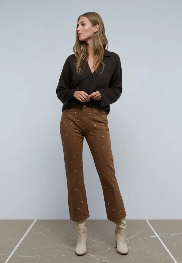 scalperscompany Jeans Flare Detalle Bordados-Mujer Jeans