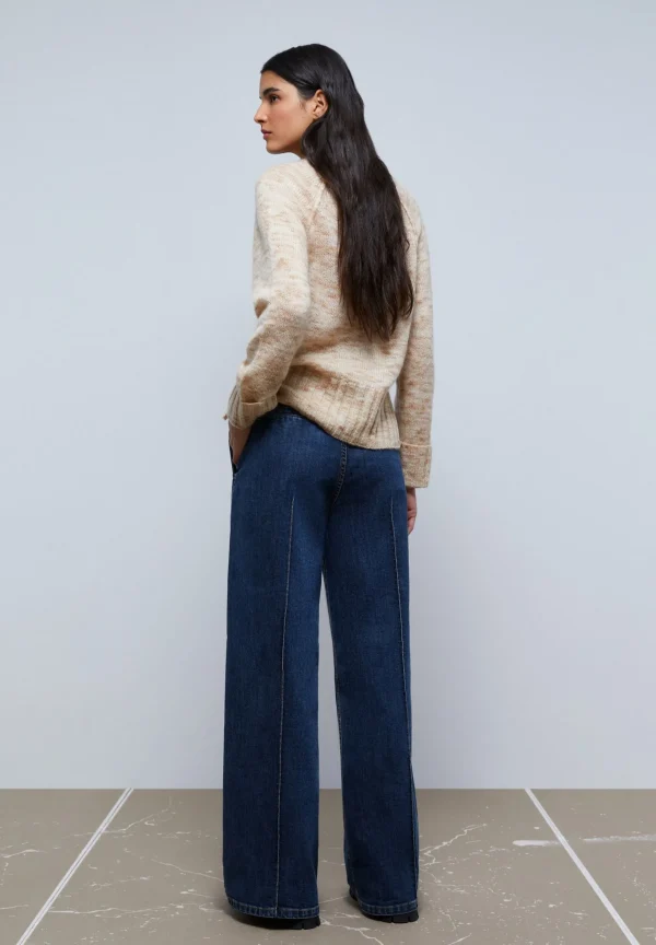 scalperscompany Jeans Wide Leg Costuras-Mujer Total Look