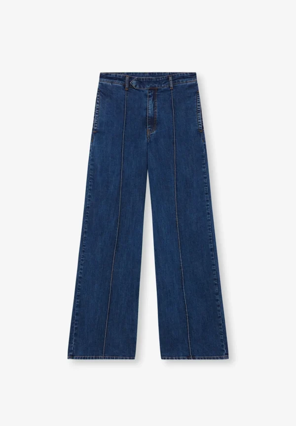 scalperscompany Jeans Wide Leg Costuras-Mujer Total Look