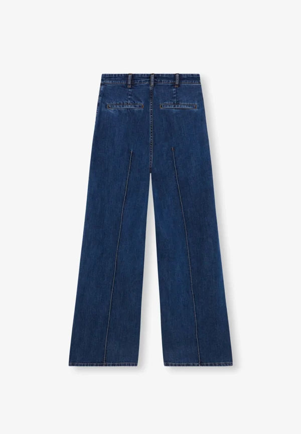 scalperscompany Jeans Wide Leg Costuras-Mujer Total Look