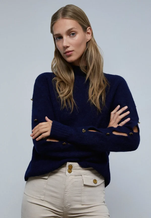 scalperscompany Jersey Botones Mangas-Mujer Jerséis Y Cárdigans