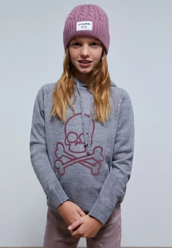 scalperscompany Jersey Calavera Capucha-Niños Jerséis Y Cárdigans