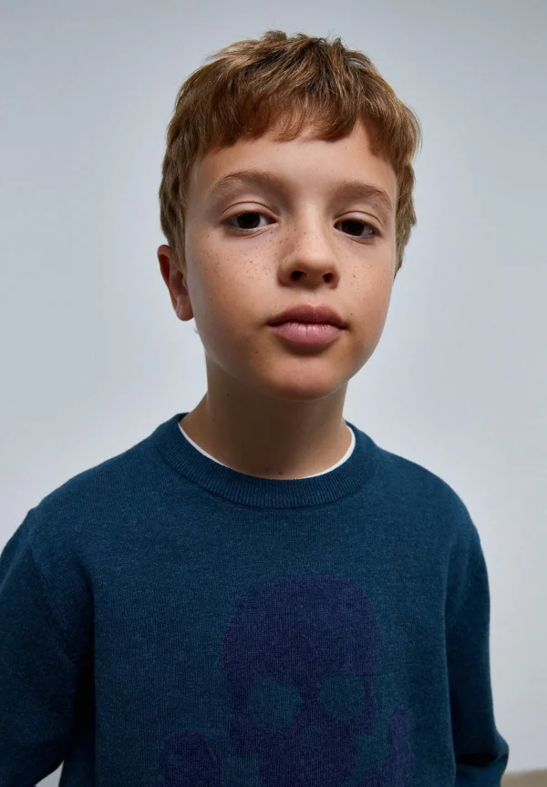 scalperscompany Jersey Calavera Contraste-Niños Jerséis Y Cárdigans